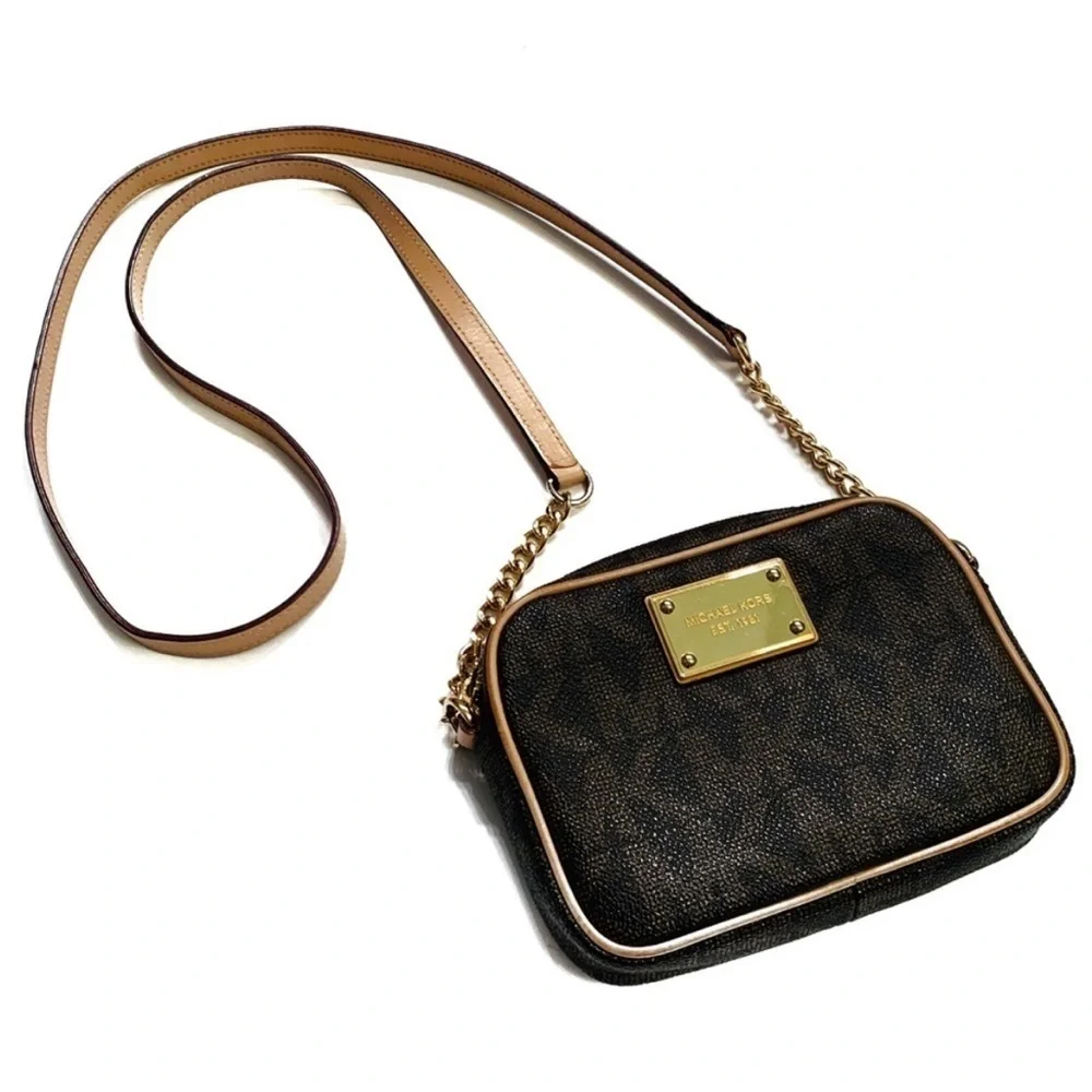 Micheal Kors‎ Small Brown Jet Set Crossbody